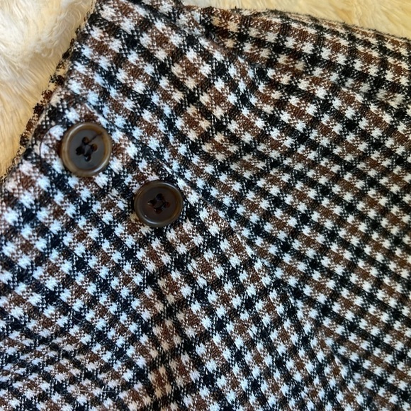 Zara kids size 2-3 years skirt in plaid print black, brown, white mix - Picture 4 of 7